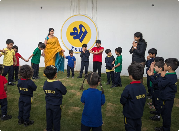 Children participating in Wonder Time